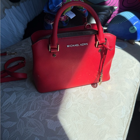 Michael Kors Vibrant Red Handbag - Picture 1 of 5